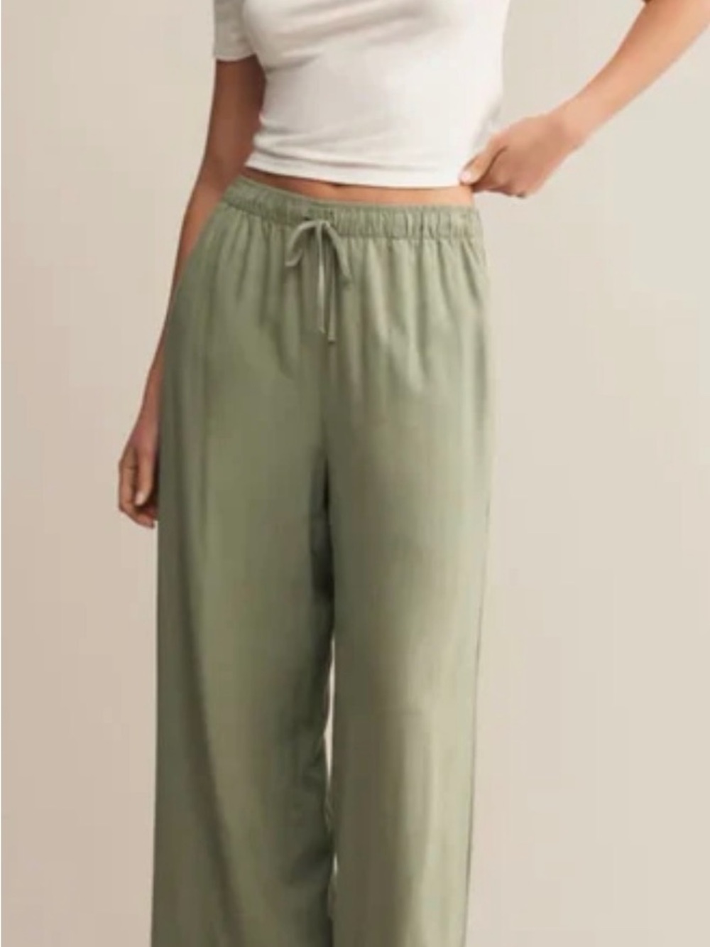Z-Supply Wide-Leg Drawstring Pants - Olive